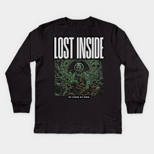 LOST INSIDE MY SPACE OF MIND Kids Long Sleeve T-Shirt